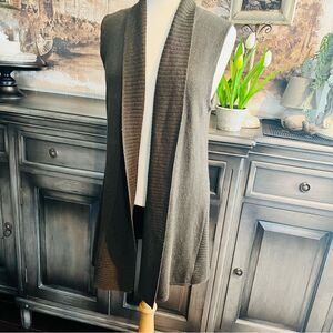 Max Studio Gray Textured Knit Cardigan Sweater Size Large